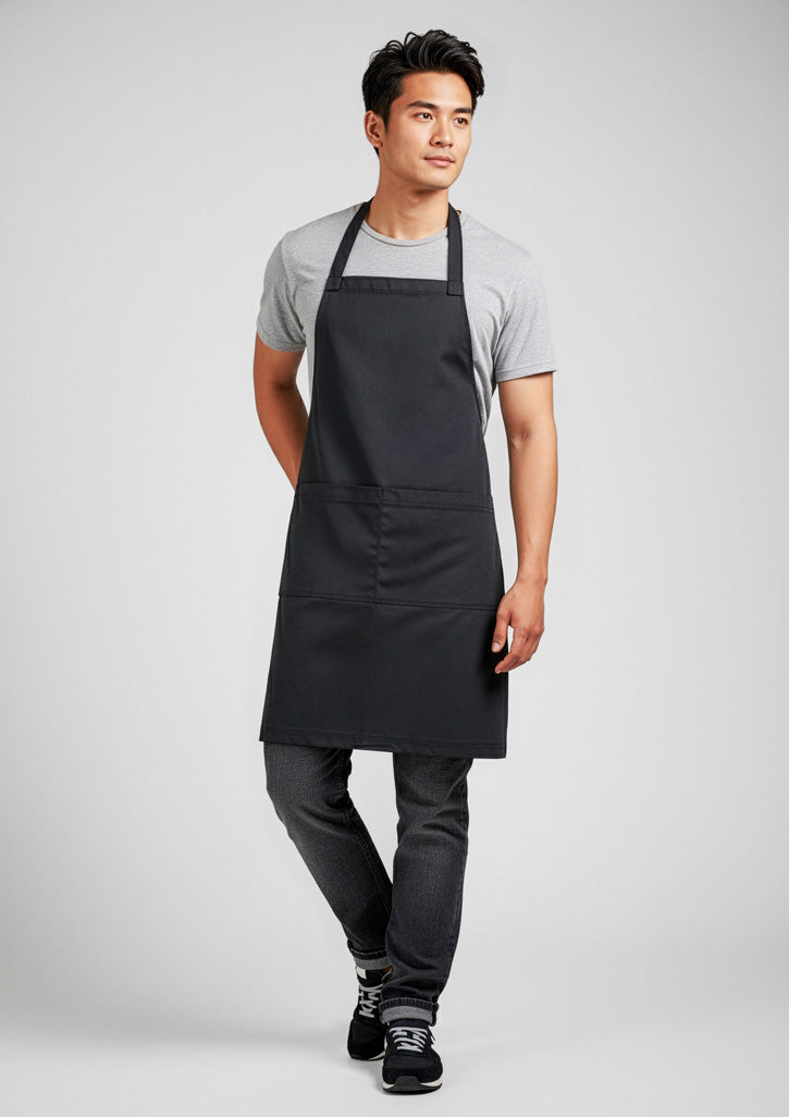 Black Barley bib apron
